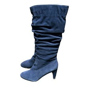 NWT Women's Blue Knee-High Suede Boots by Hot in Hollywood size 11